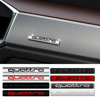 3D ABS Эмблема QUATTRO Наклейка Для Украшения Автомобиля Автоаксессуары для Audi Sline Rs A4 B6 B8 B7 B9 B5 A3 8P 8V 8L A6 C7 C6 C5 A5 Q5