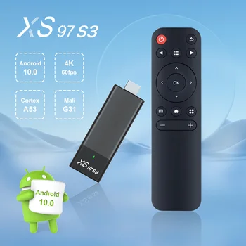 1G + 8G Smart TV Stick XS97 S3 Интернет HDTV HDMI 4K HDR ТВ-приемник 2,4 G 5,8 G Беспроводной WiFi Android 10 Медиаплеер Телеприставка