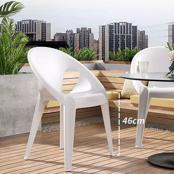 Пластиковый Современный обеденный стул, Белые Роскошные Офисные стулья для гостиной, Кухня, Открытый балкон, Muebles Hogar, Внутреннее убранство