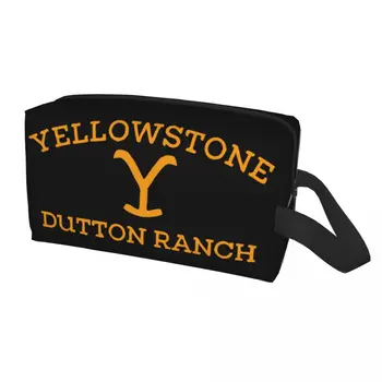 Изготовленная на Заказ Дорожная Косметичка Yellowstone Dutton Ranch для Женщин, Органайзер Для Туалетных Принадлежностей, Набор Для Хранения Косметики Ladies Beauty