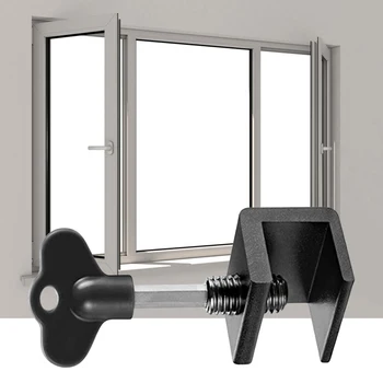 Оконный замок раздвижной двери с ключом-ключом Защитный оконный дверной замок из алюминиевого сплава, Ограничитель дверного окна, защита для детей