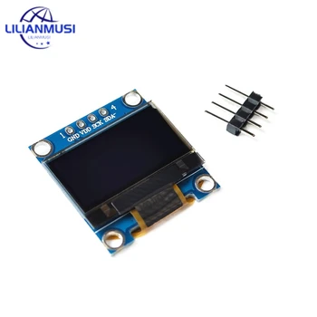 0,96-дюймовый синий белый желтый синий двухцветный модуль связи IIC маленький OLED-дисплей 51 микроконтроллер