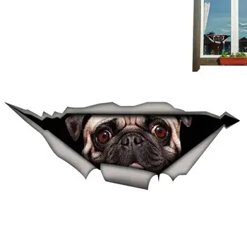 Выглядывающие Глаза Декоративная Наклейка 3D Стайлинг автомобиля Забавная Собака Выглядывающие Глаза Автомобильная Наклейка Водонепроницаемая Имитация Выглядывающей Клейкой наклейки