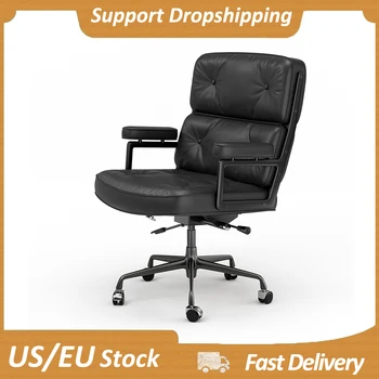Офисное кресло Современная роскошная офисная мебель Кресло в холле из натуральной кожи, Удобное вращающееся кресло босса, компьютерные бизнес-стулья