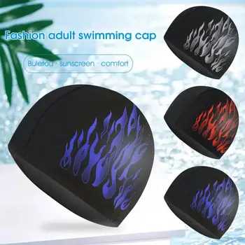 Полезная Прочная Практичная Плавательная шапочка для защиты ушей в стиле пламени, Аксессуары для плавания, мужская Плавательная шапочка, шапочка для плавания
