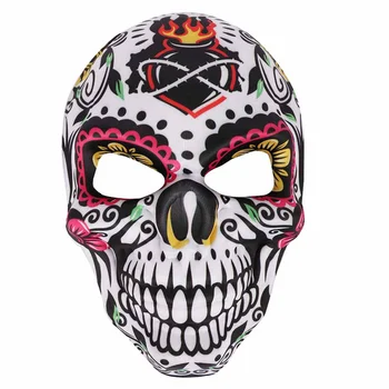 Мексиканский Мексиканский день мертвых Маска с изображением призрака и черепа, аксессуар для реквизита для маскарада на рейв-вечеринке, косплей для вечеринки в честь Хэллоуина