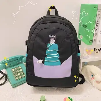 Школьная сумка с милой собачкой для девочки, повседневный Корейский модный рюкзак, школьная сумка для старшеклассников в консервативном стиле, водонепроницаемая дорожная сумка Y2k