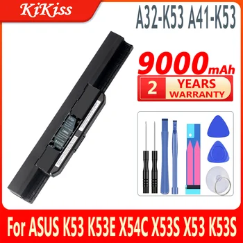 9000 мАч KiKiss Батарея A32-K53 A41-K53 Для ASUS K53 K53E X54C X53S X53 K53S X53E X53SV X53U X53B A42-K53 K43S K43SV K43 K43E