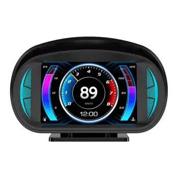 Автомобильный индикатор расхода топлива, датчик OBD + GPS, превышение скорости, Неисправное напряжение, сигнализация, Цифровой спидометр, инклинометр
