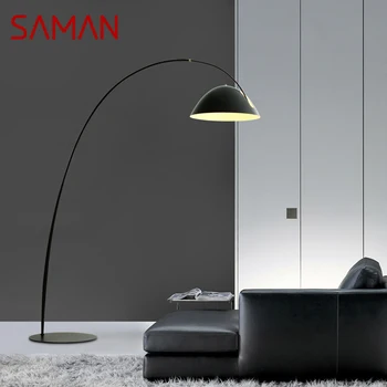 Торшер SAMAN Nordic Black для рыбалки Современная семейная гостиная Рядом с диваном Креативный светодиодный Декоративный светильник