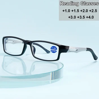 Новые Унисекс Очки Для Чтения Ultralight TR Frame Sport С Защитой От Синего Света Очки Для Пресбиопии Оптические Очки С Диоптриями от + 1,0 до + 4,0