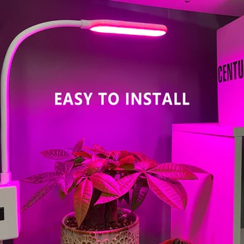 Фитолампа Grow Light Магнитная USB Полного спектра с управлением, Фитолампа для рассады растений, Цветочная Домашняя палатка