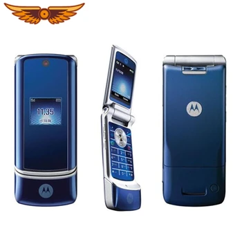 K1 100% Оригинальный Motorola Krzr K1 GSM 2-мегапиксельная камера Bluetooth Java Мобильный телефон Флип Разблокированный мобильный телефон