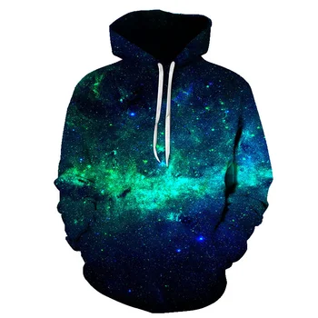 Céu estrelado hoodies 3d impressão espaço galáxia moletom outono e inverno unisex vestuário pulôver tamanhos grandes hoodie roup