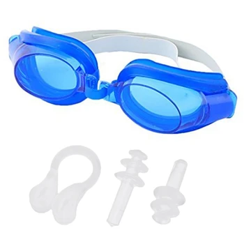 Набор водонепроницаемых противотуманных плавательных очков для женщин и мужчин для взрослых с защитой от ультрафиолета Wide F2TC