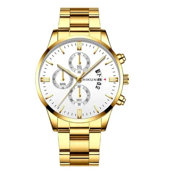 Мужские часы топового бренда, золотые, элегантные, минималистичные, со стальным ремешком, цифровые часы, мужские деловые кварцевые часы, подарок 2023 года
