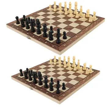Деревянные шахматы, Нарды, шашки, Шахматная доска, настольная игра для детей в шашки