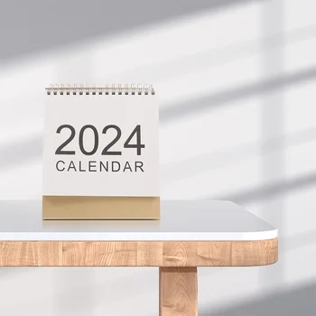 Настольный календарь на 2024 год Маленькое настольное декоративное Отдельно стоящее офисное украшение Переверни страницу Обратный отсчет