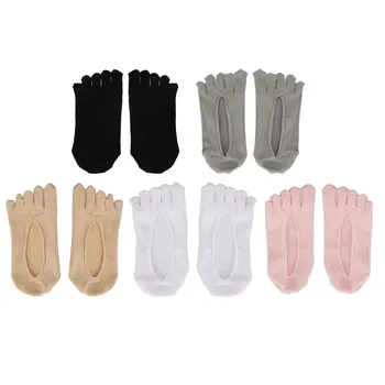 Женские носки для ног, женские носки на весь палец, Силиконовая прокладка, 5 пар для летней одежды