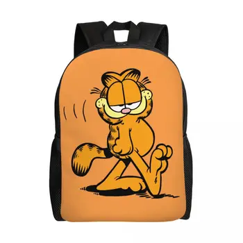 Изготовленные на заказ рюкзаки Garfields с мультяшным котом, Женская Мужская повседневная сумка для книг для колледжа, школьные сумки