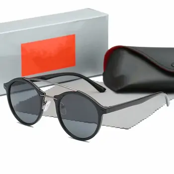 Солнцезащитные очки дизайнерского бренда для женщин, модные оттенки для мужских солнцезащитных очков, винтажные трендовые крутые круглые солнцезащитные очки в оригинальной коробке