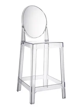 Барный стул из прозрачного хрусталя Nordic Light, роскошный барный стул со спинкой, Креативный высокий стул для кафе, акриловый стул для кафе