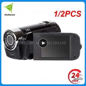 1 /2ШТ Видеокамера 720P Full HD 16MP DV Видеокамера Цифровая Видеокамера с поворотом экрана на 270 градусов 16-кратный Зум ночной съемки