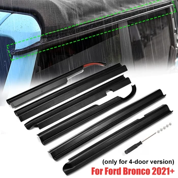 6 шт./компл. Черный направляющий канал для дождя на крыше автомобиля для Ford Bronco 2021+ (только для 4 дверей)