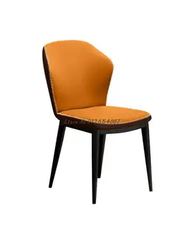 Итальянский Минималистичный обеденный стул Домашний Высококачественный Легкий Роскошный стул Простая модная мягкая упаковка Модель стула Дизайнерская столовая