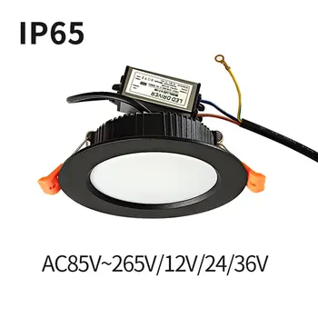 IP65 светильник водонепроницаемый DC12V светодиодный потолочный светильник AC220v наружные прожекторы для встраиваемого освещения высокой яркости мощностью 3 Вт 5 Вт 12 Вт