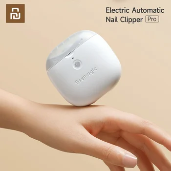 Электрическая автоматическая машинка для стрижки ногтей Youpin Seemagic pro Touch start с инфракрасной защитой, улучшенная режущая головка со светодиодной подсветкой и триммером