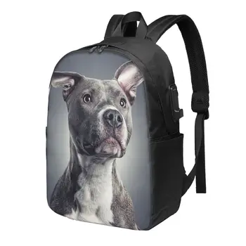Дизайн для домашних животных, собак породы Питбуль, школьный рюкзак большой емкости, Ноутбук, Модный Водонепроницаемый Регулируемый Спортивный рюкзак для путешествий