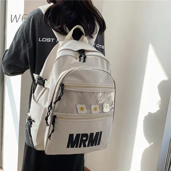 Прозрачный школьный ранец корейской версии, рюкзак для старшеклассников, дорожный рюкзак большой вместимости для младших школьников