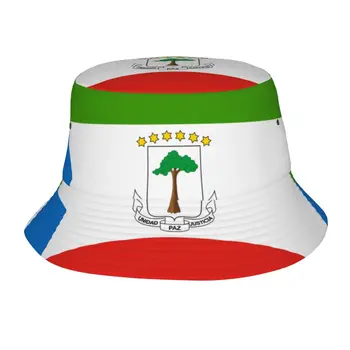 Панама Унисекс, кепка-боб, хип-хоп Gorros, Флаг Экваториальной Гвинеи, Панама, Пляжная шляпа для рыбалки от солнца