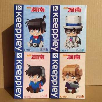 Серия сборных строительных блоков Detective Conan из аниме и периферийных моделей для сборки мальчиков-игрушек с квадратной головой.