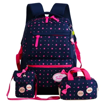 Детские школьные сумки для девочек-подростков, рюкзак с принтом, школьные рюкзаки, 3 шт. /компл., Mochila, детский дорожный рюкзак, Милая сумка через плечо