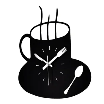 Настенные часы, подвесные Декоративные, настенные, Стильная Креативная черная отделка кофейного цвета