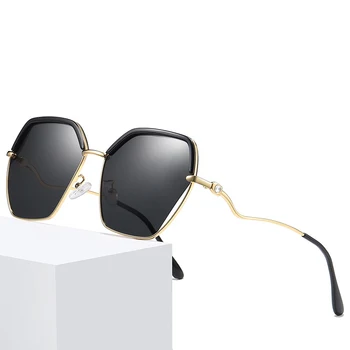 Роскошные женские поляризованные солнцезащитные очки для вождения, солнцезащитные очки для женщин, Брендовые дизайнерские женские черные солнцезащитные очки Pilot UV400 Модель 2208
