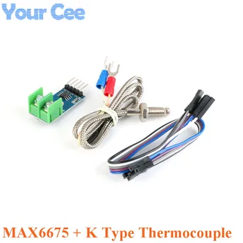 Плата преобразователя модуля датчика температуры термопары типа MAX6675 + K для Arduino 3.0-5.5V