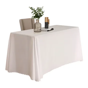 Скатерть для конференц-стола чистого цвета, красно-белый прямоугольник, длинные столы, tablecloth_AN774