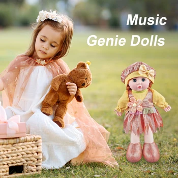 13-дюймовые музыкальные куклы-джинны в элегантном вечернем платье, куклы для маленьких девочек с музыкой, лучшие подарки, модель фигуры музыкальной девочки для мальчиков и девочек