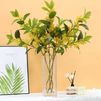 Прочное имитированное растение, Имитированное растительное украшение, Реалистичные искусственные ветви Osmanthus Fragrans, Не увядающие Искусственные для дома