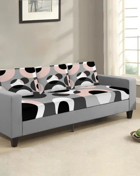 Геометрический Розовый Абстрактный чехол для подушки сиденья дивана Протектор мебели Растягивающийся Моющийся Съемный чехол для дивана Эластичные чехлы для диванов