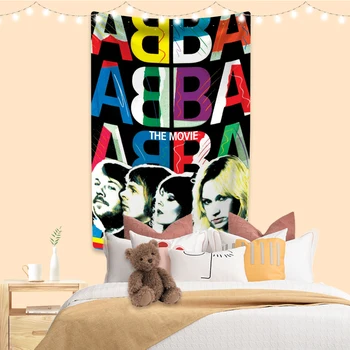 Гобелен Шведской группы ABBA, Обложка альбома поп-музыки С принтом, Декор комнаты, Эстетические Настенные Ковры, Ткань для фона в общежитии