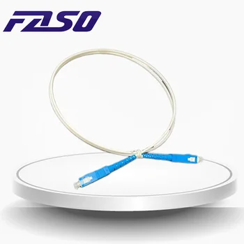 FASO 50шт 2-Метровый Волоконно-Оптический Кабель SC/UPC-SC/UPC Single Mode G652D Simplex 3.0мм Белая Оболочка LSZH