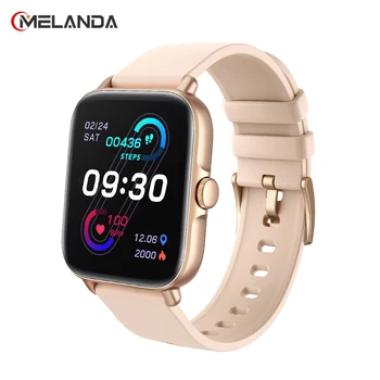 MELANDA 1,7-дюймовые смарт-часы для женщин с функцией Bluetooth, спортивный фитнес-трекер, пульсометр IP67, водонепроницаемые умные часы для мужчин