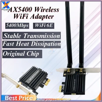 AX5400 Беспроводной WiFi Адаптер 2,4 G/5G/6 ГГц 5400 Мбит/с Bluetooth 5,2 WiFi6 Трехдиапазонный WiFi 6E PCIe Сетевая карта Intel AX210 802.11AX