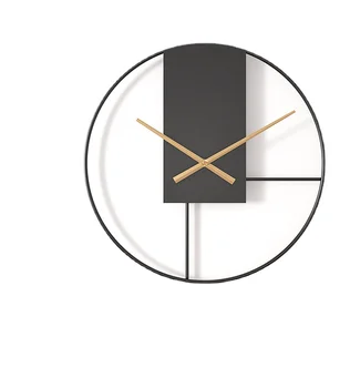 Горячие Бесшумные настенные часы в Европе Железная фигурка Простые Бесшумные часы в гостиной Креативные Декоративные Железные настенные часы