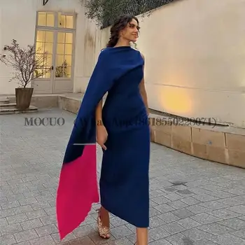 Королевские синие платья для выпускного вечера в Саудовской Аравии, вечерние платья в складку 2023, длинные вечерние платья, нарядные платья для женщин