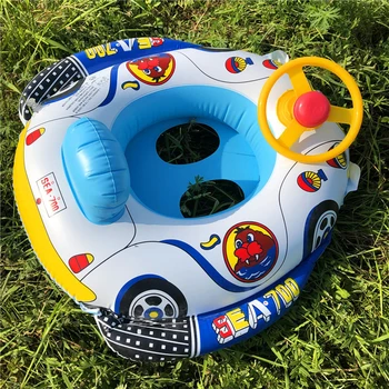 Надувной круг для плавания для малышей, автомобильный гудок из ПВХ, лодка, бассейн, детское водное сиденье, забавные, устойчивые к разрывам Водные игрушки для игры у бассейна